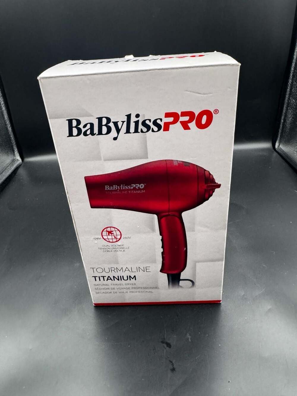 BaBylissPRO TT Tourmaline Titanium Travel Hair Dryer, Red (Model BTT053TUC) - Picture 4 of 5